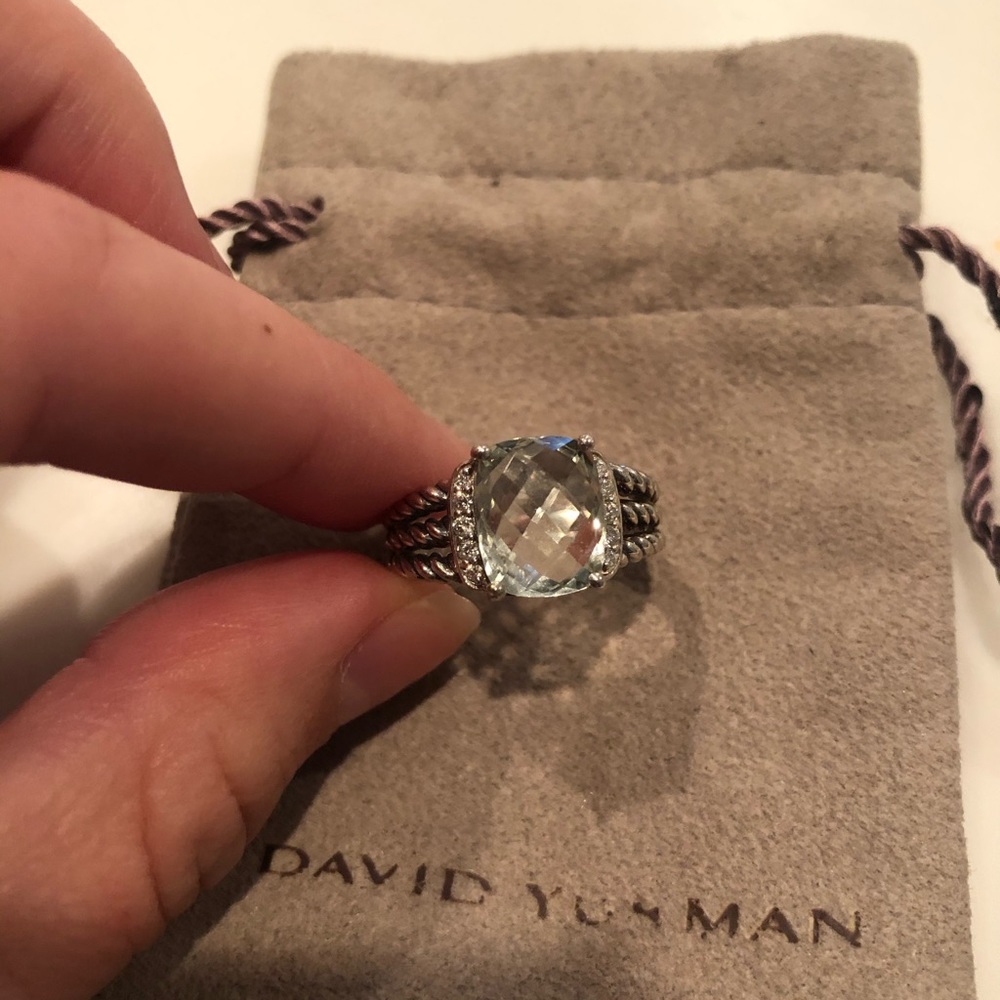 David Yurman Petite Wheaton Ring with Prasiolite